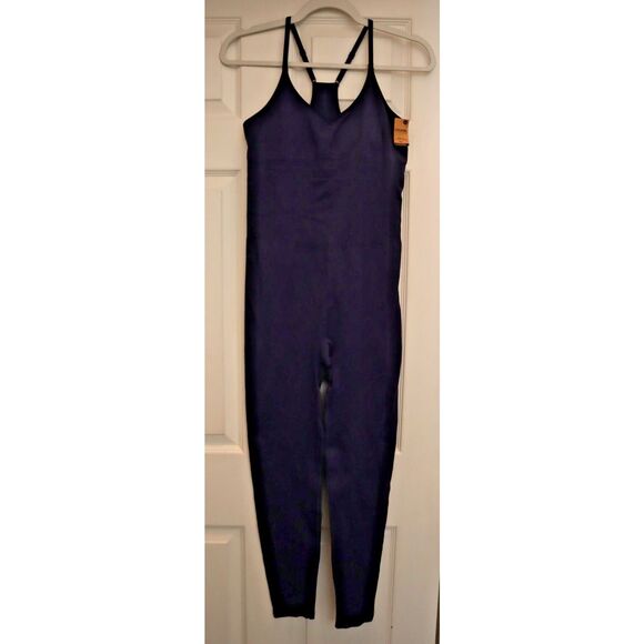 PINK x Victoria's Secret Women's Sz M Navy Seamless Workout 1-Pc Jumpsuit - Picture 1 of 13
